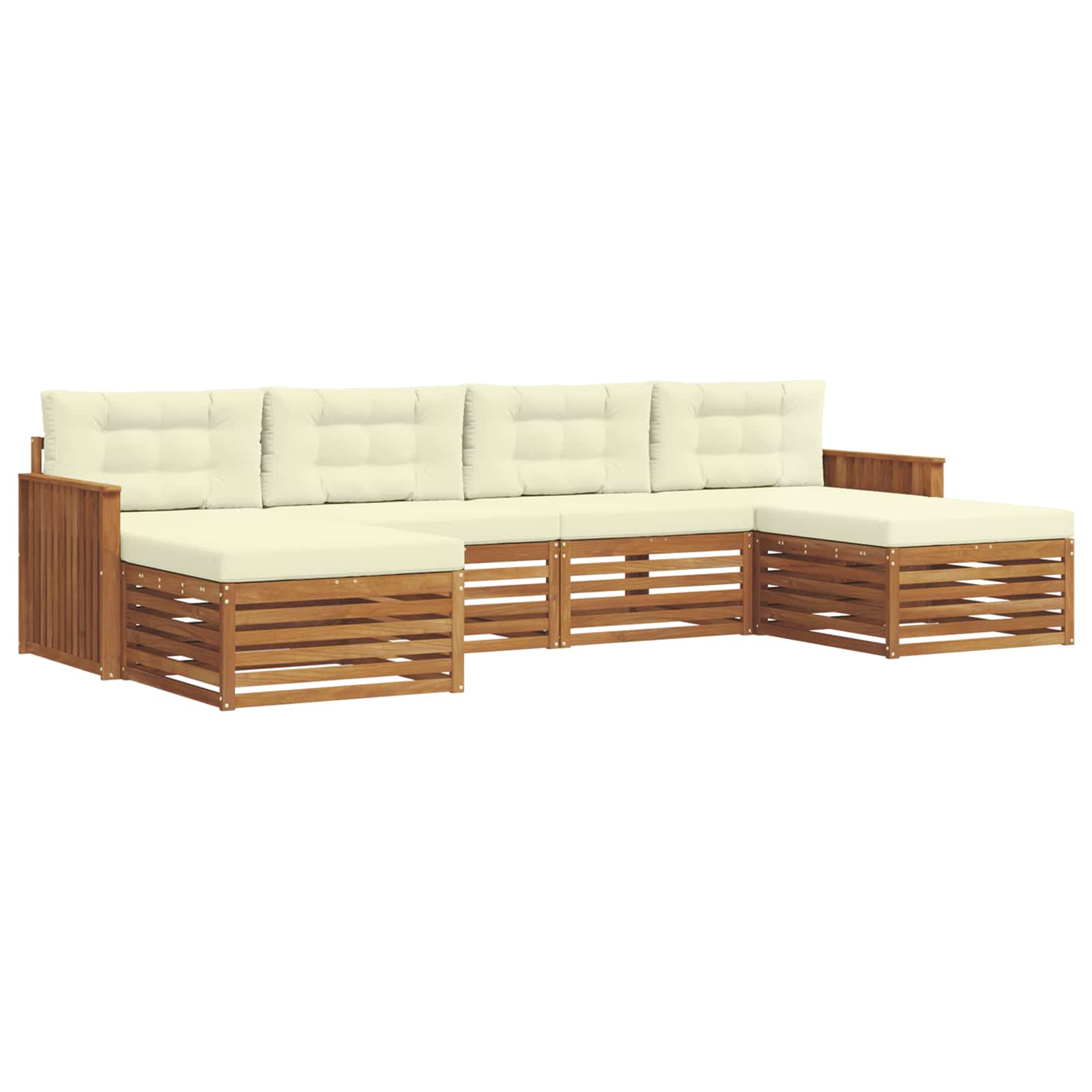 Ensembles de canapés avec coussin 6 pcs Naturel et Crème - XIOS