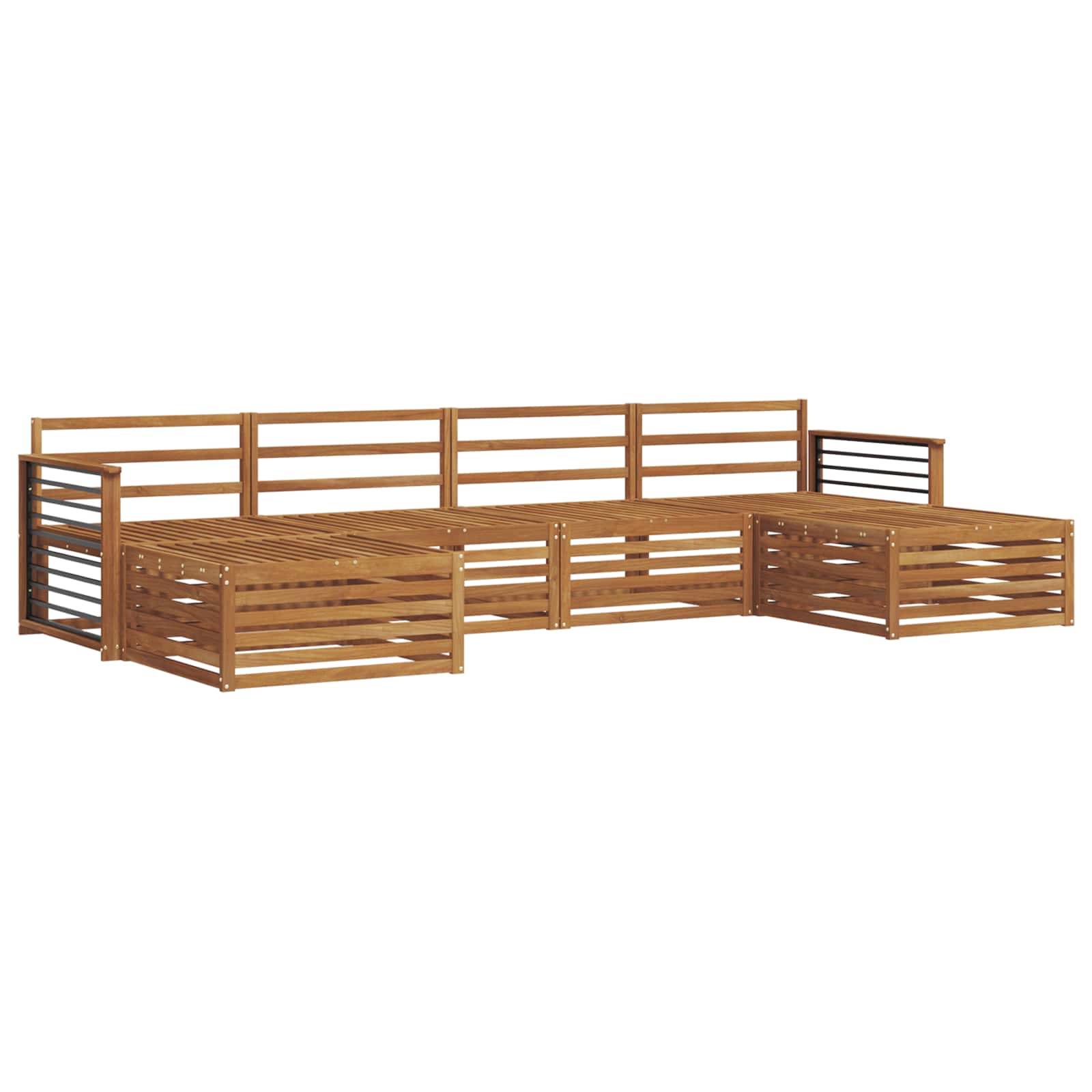Ensembles de canapés 6 pcs Naturel Bois d'Acacia Massif - XIOS