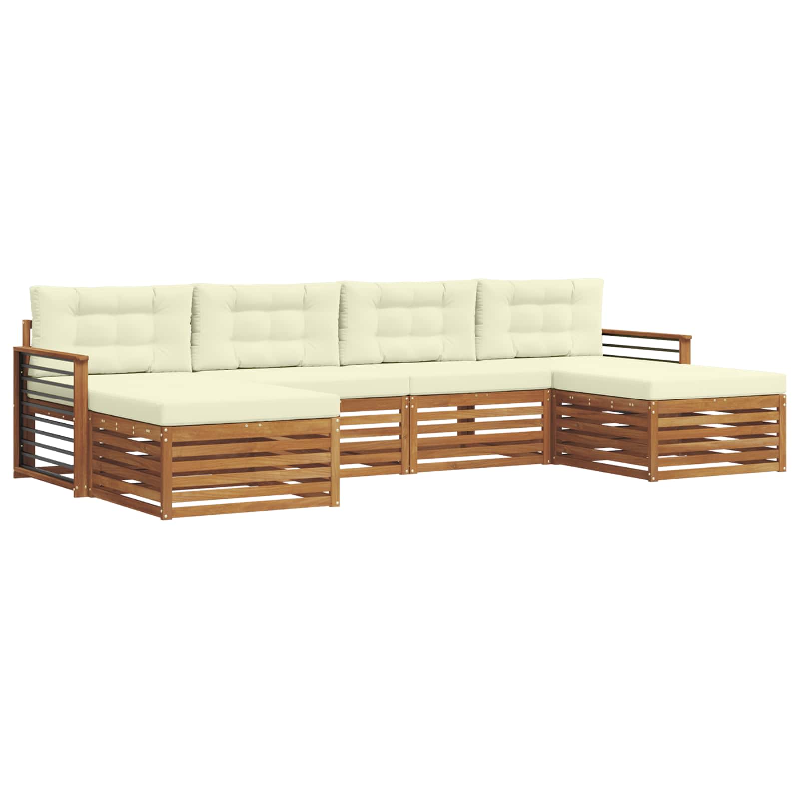Ensembles de canapés avec coussin 6 pcs Naturel et Crème - XIOS