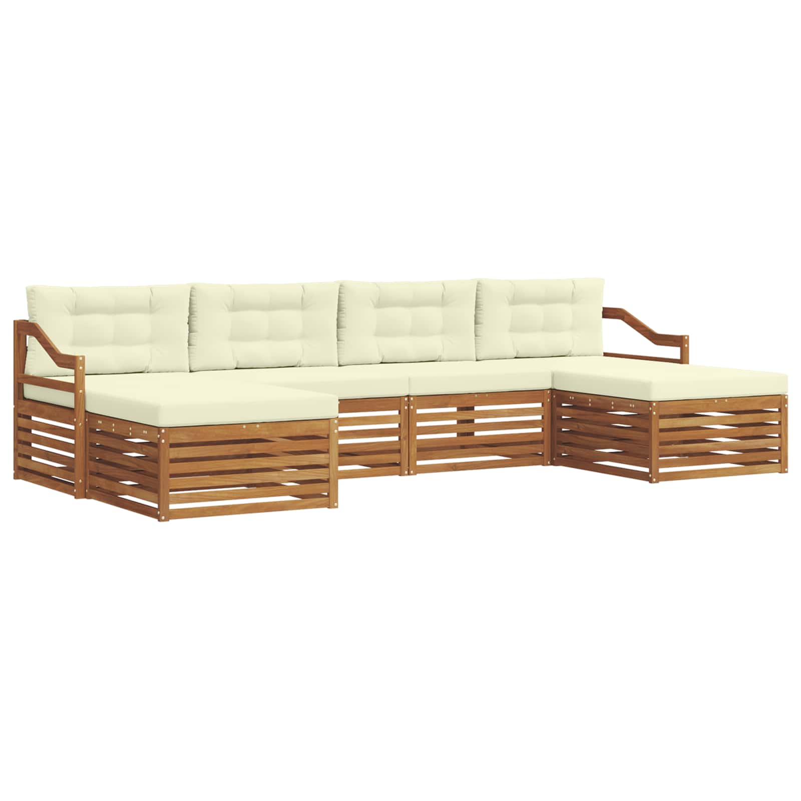 Ensembles de canapés avec coussin 6 pcs Naturel et Crème - XIOS