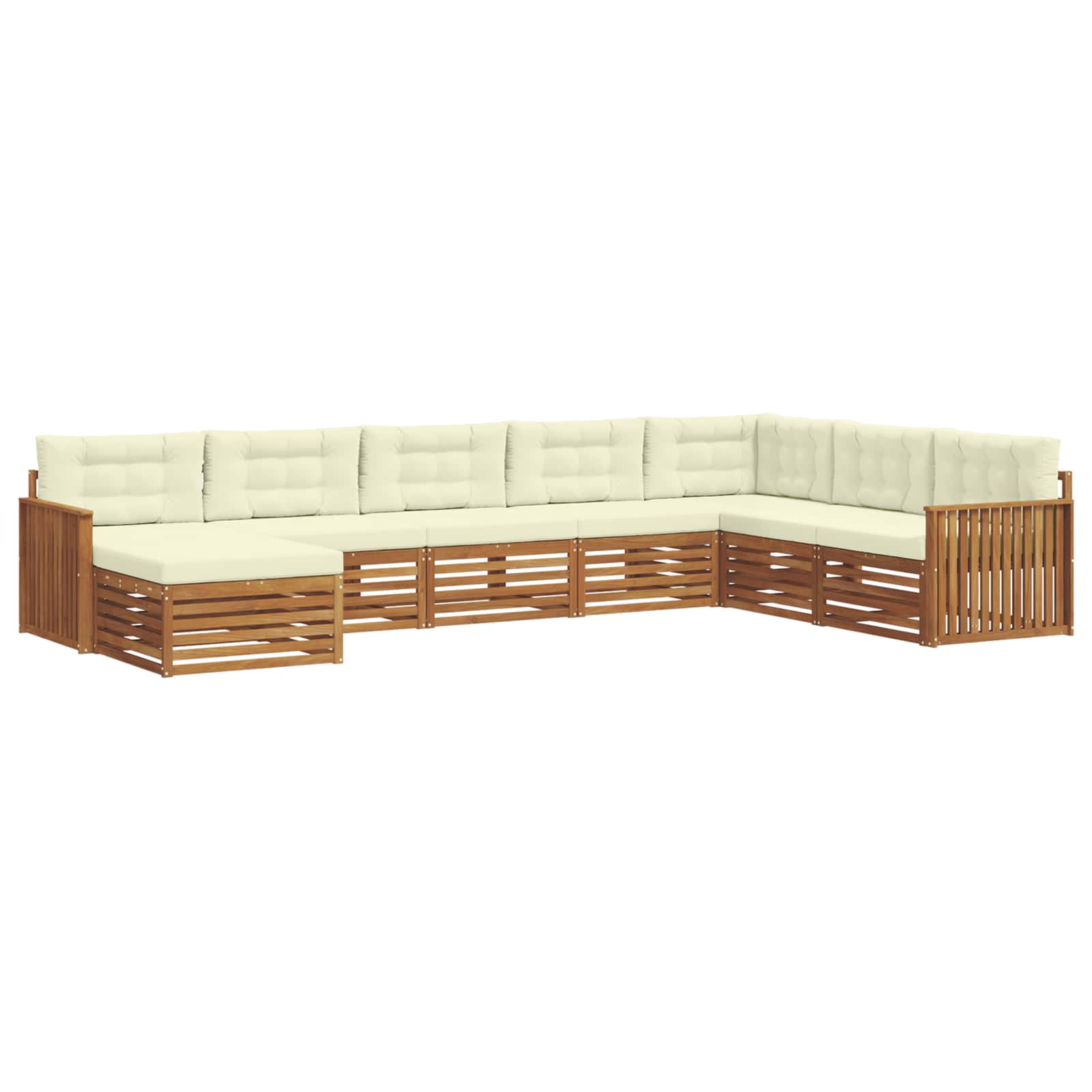 Ensembles de canapés avec coussin 8 pcs Naturel et Crème - XIOS