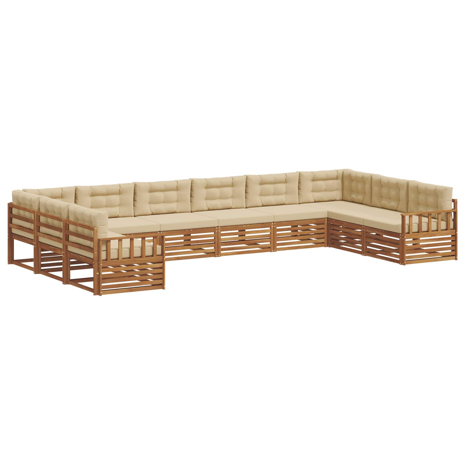 Ensembles de canapés avec coussin 5 pcs Naturel et Beige - XIOS