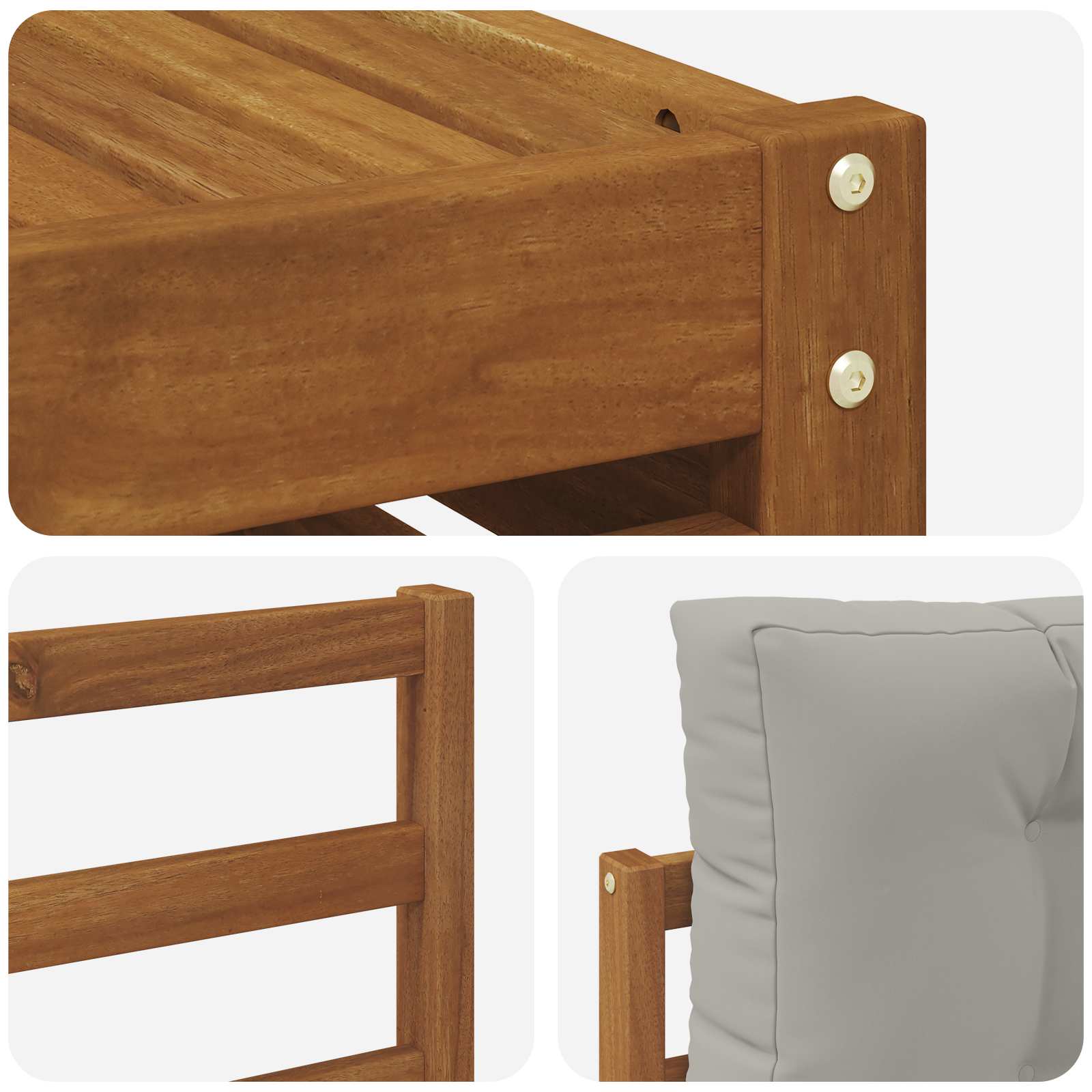 Ensembles de canapés avec coussin 11 pcs Gris Naturel et Clair - XIOS