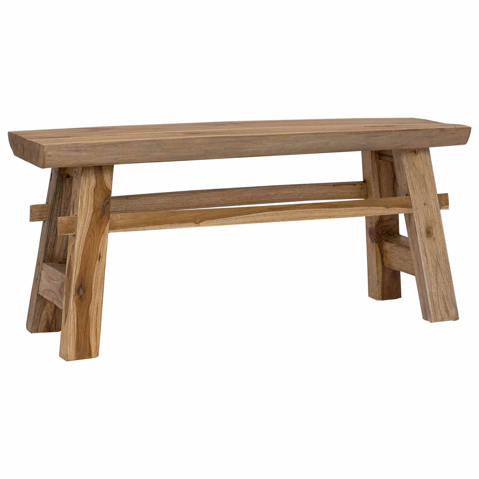 banc Naturel 100 x 29 x 43,5 cm Bois de teck massif - XIOS