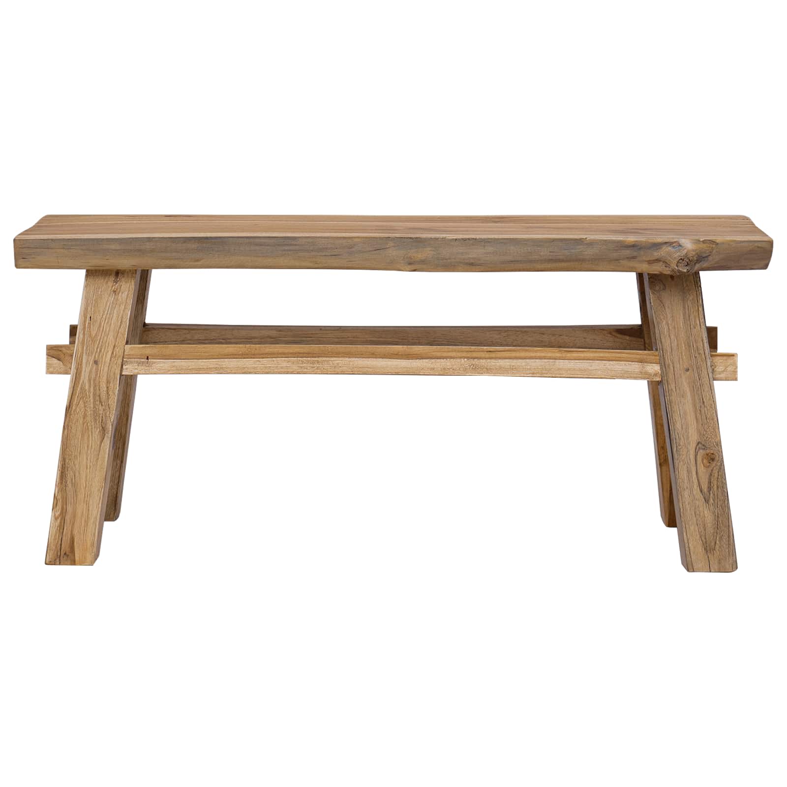 banc Naturel 100 x 29 x 43,5 cm Bois de teck massif - XIOS