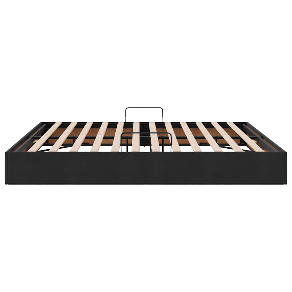 Lit de Rangement avec matelas Noir 180 x 200 cm Velours - XIOS