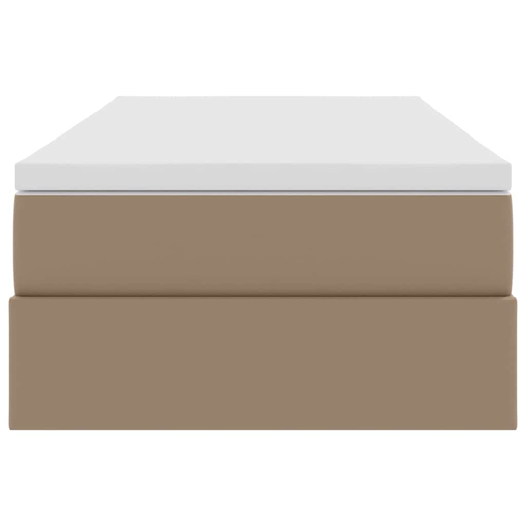 Lit avec rangement et matelas Cappuccino 90 x 190 cm - XIOS
