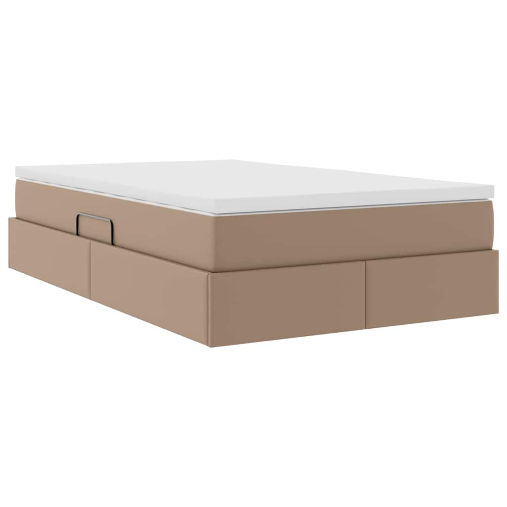 Lit avec rangement et matelas Cappuccino 120 x 200 cm