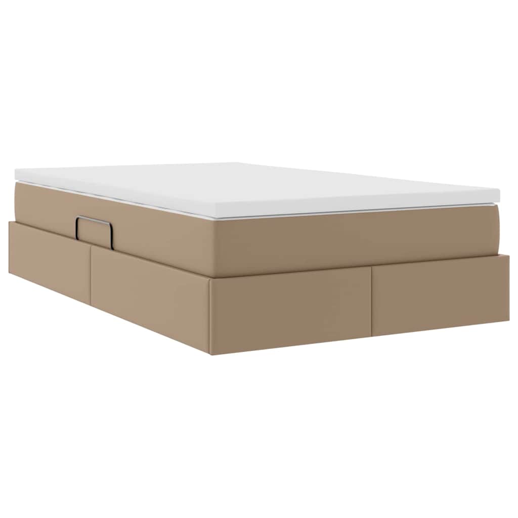 Lit avec rangement et matelas Cappuccino 120 x 200 cm