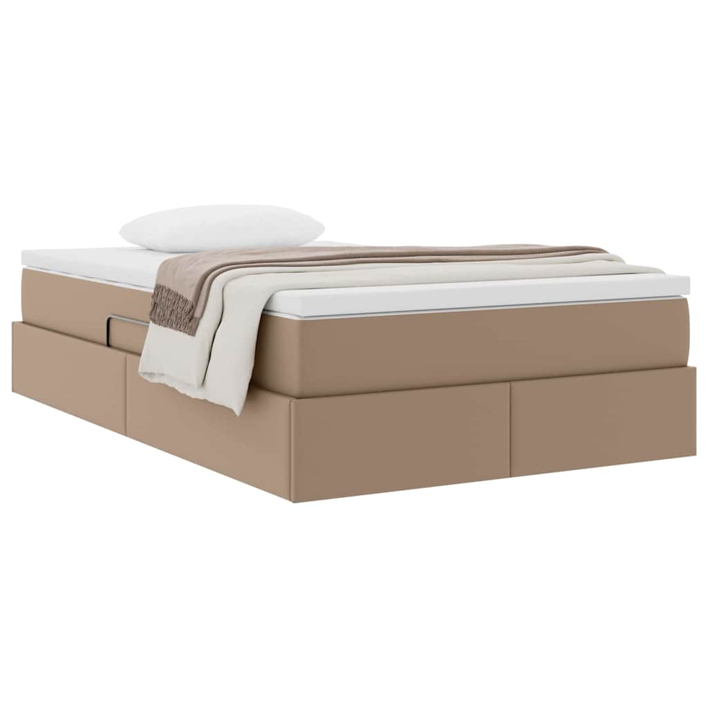Lit avec rangement et matelas Cappuccino 120 x 200 cm