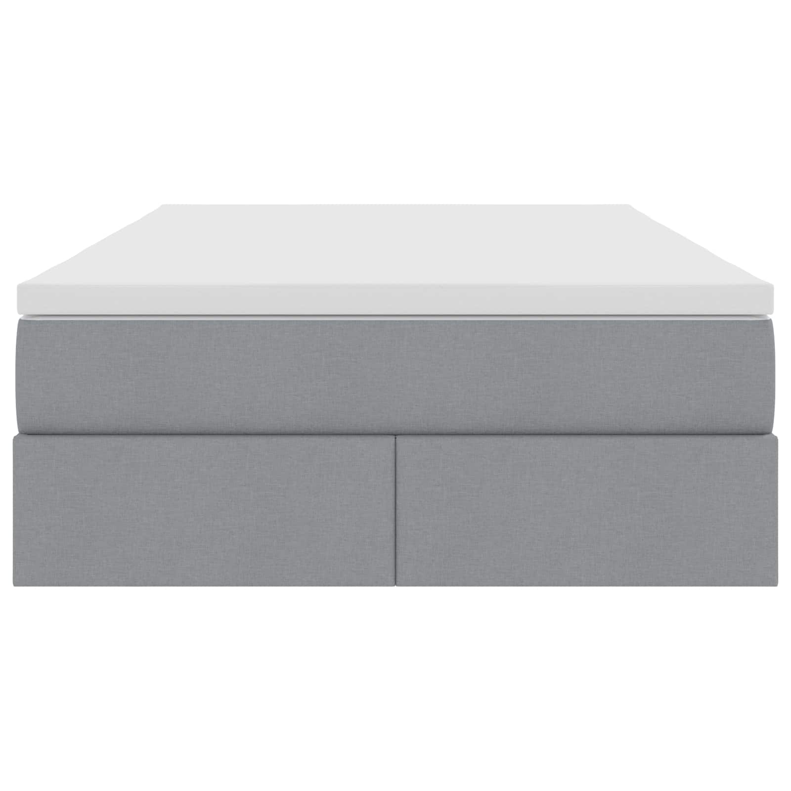 Lit avec rangement et matelas Gris clair 120 x 190 cm Polyester - XIOS