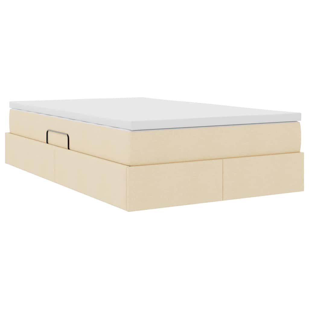 Lit avec rangement et matelas Crème 120 x 200 cm Polyester - XIOS