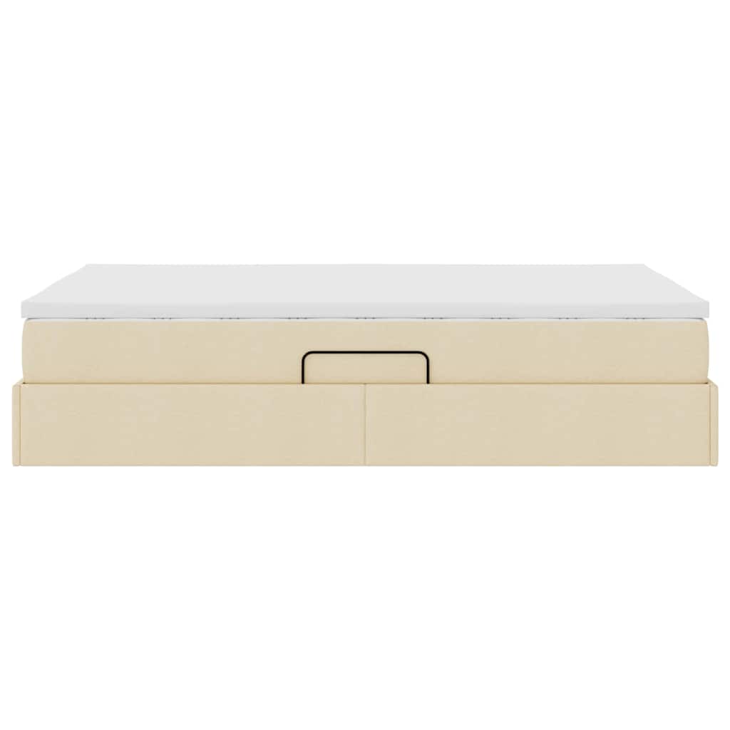 Lit avec rangement et matelas Crème 120 x 200 cm Polyester - XIOS