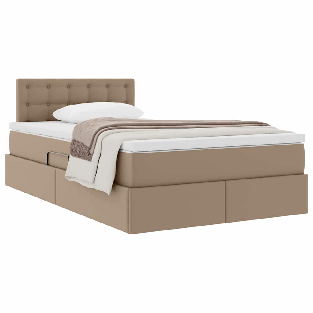Lit avec rangement et matelas Cappuccino 120 x 200 cm - XIOS