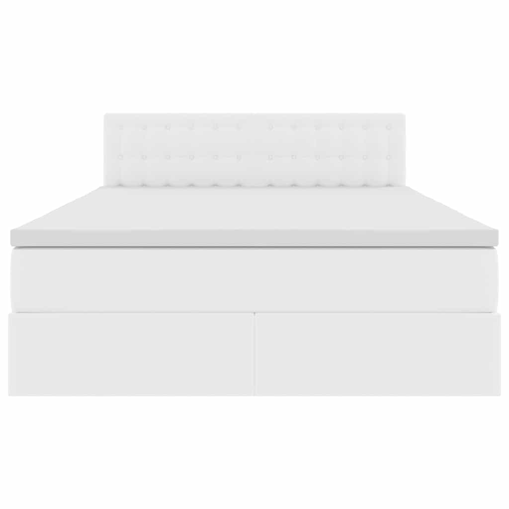 Lit avec rangement et matelas Blanc pur 140 x 200 cm - XIOS