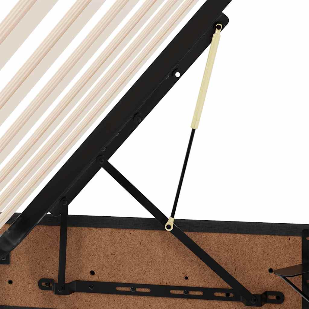 Lit avec rangement et matelas avec matelas Noir 90 x 190 cm - XIOS