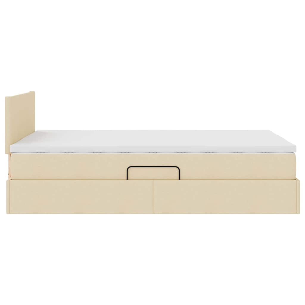 Lit avec rangement et matelas avec matelas Crème 120 x 200 cm - XIOS
