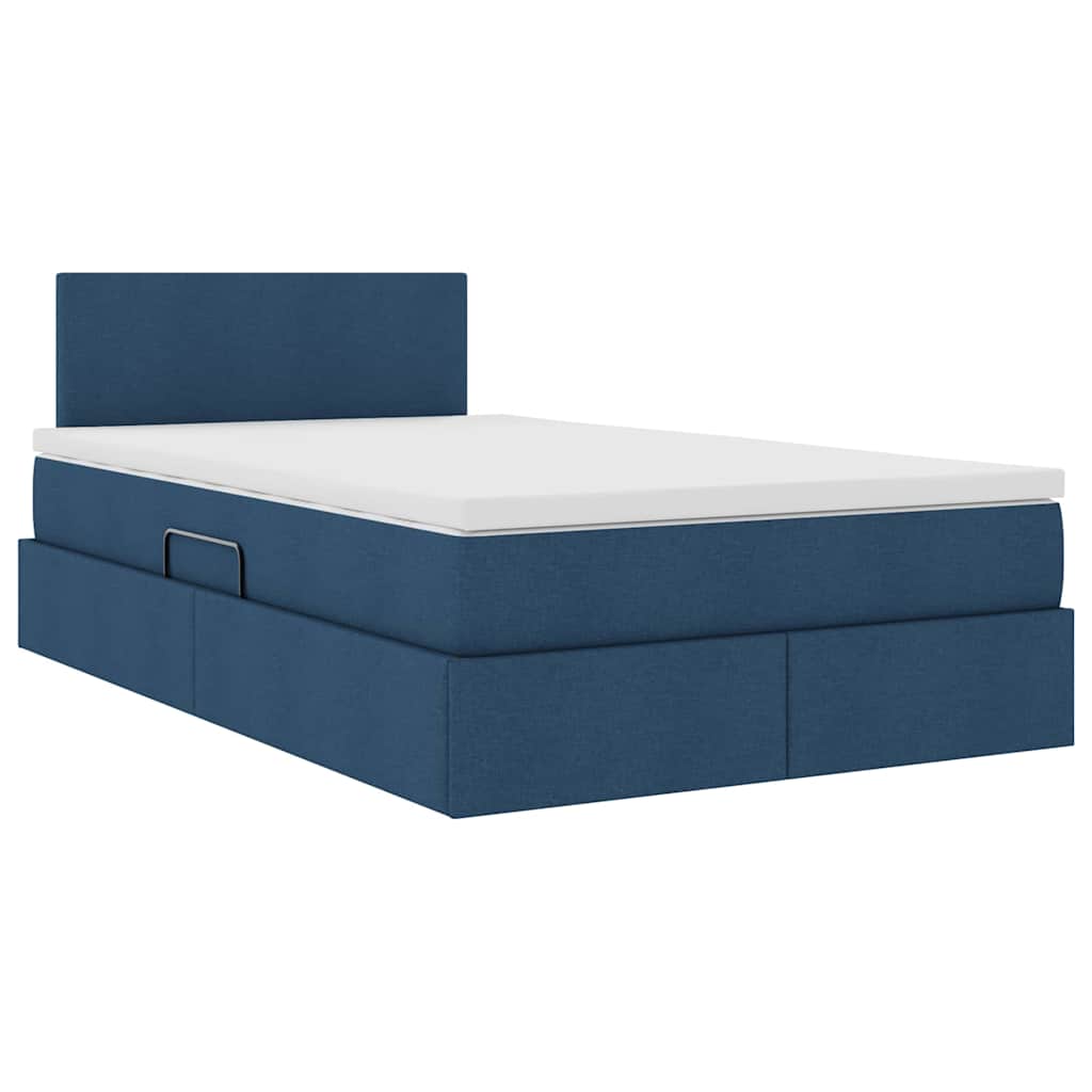 Lit avec rangement et matelas avec matelas Bleu 120 x 200 cm - XIOS