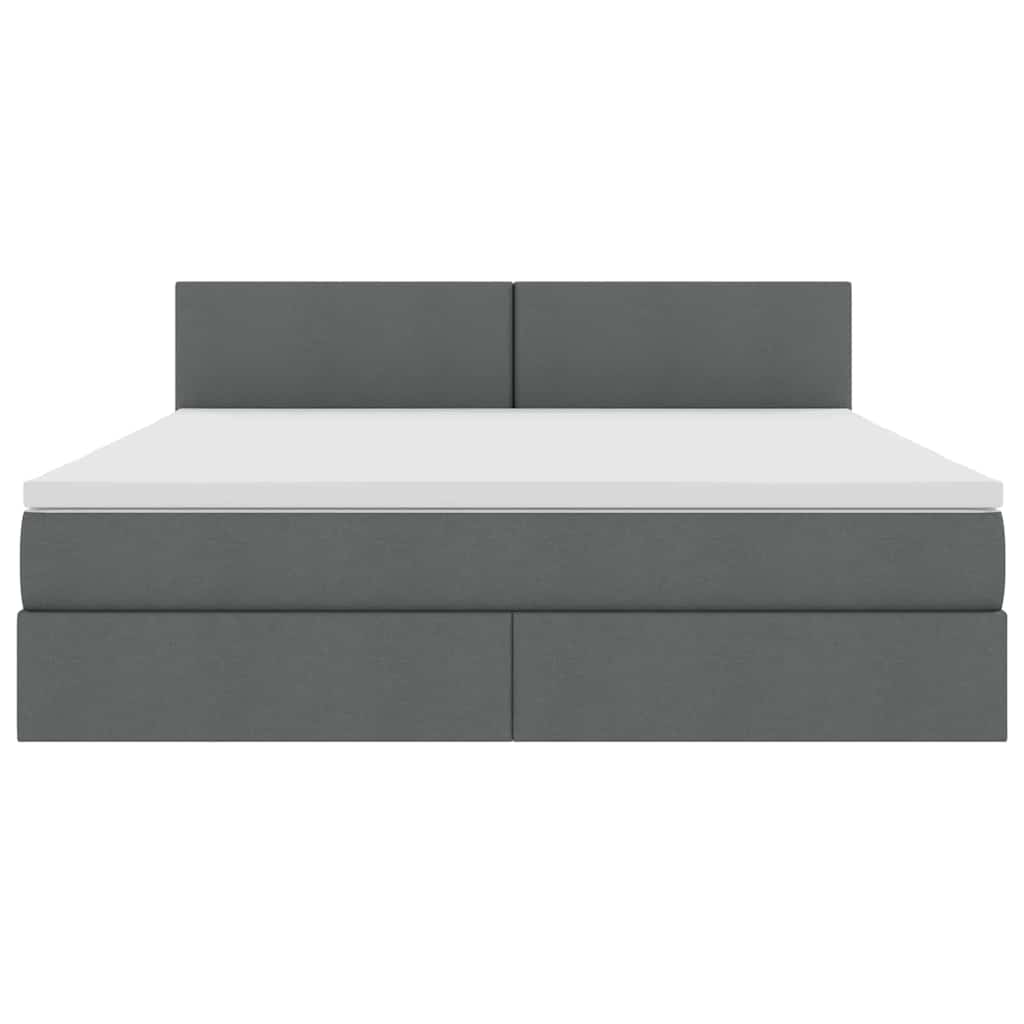 Lit avec rangement et matelas Gris foncé 160 x 200 cm - XIOS