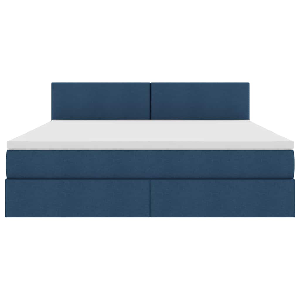 Lit avec rangement et matelas avec matelas Bleu 160 x 200 cm - XIOS