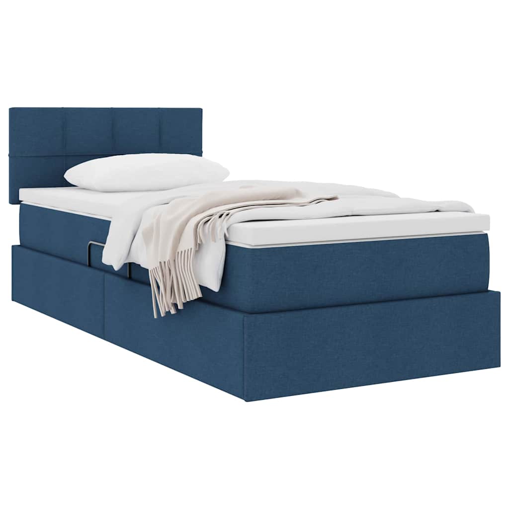 Lit avec rangement et matelas avec matelas Bleu 100 x 200 cm - XIOS