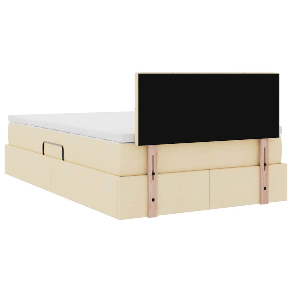 Lit avec rangement et matelas avec matelas Crème 120 x 200 cm - XIOS