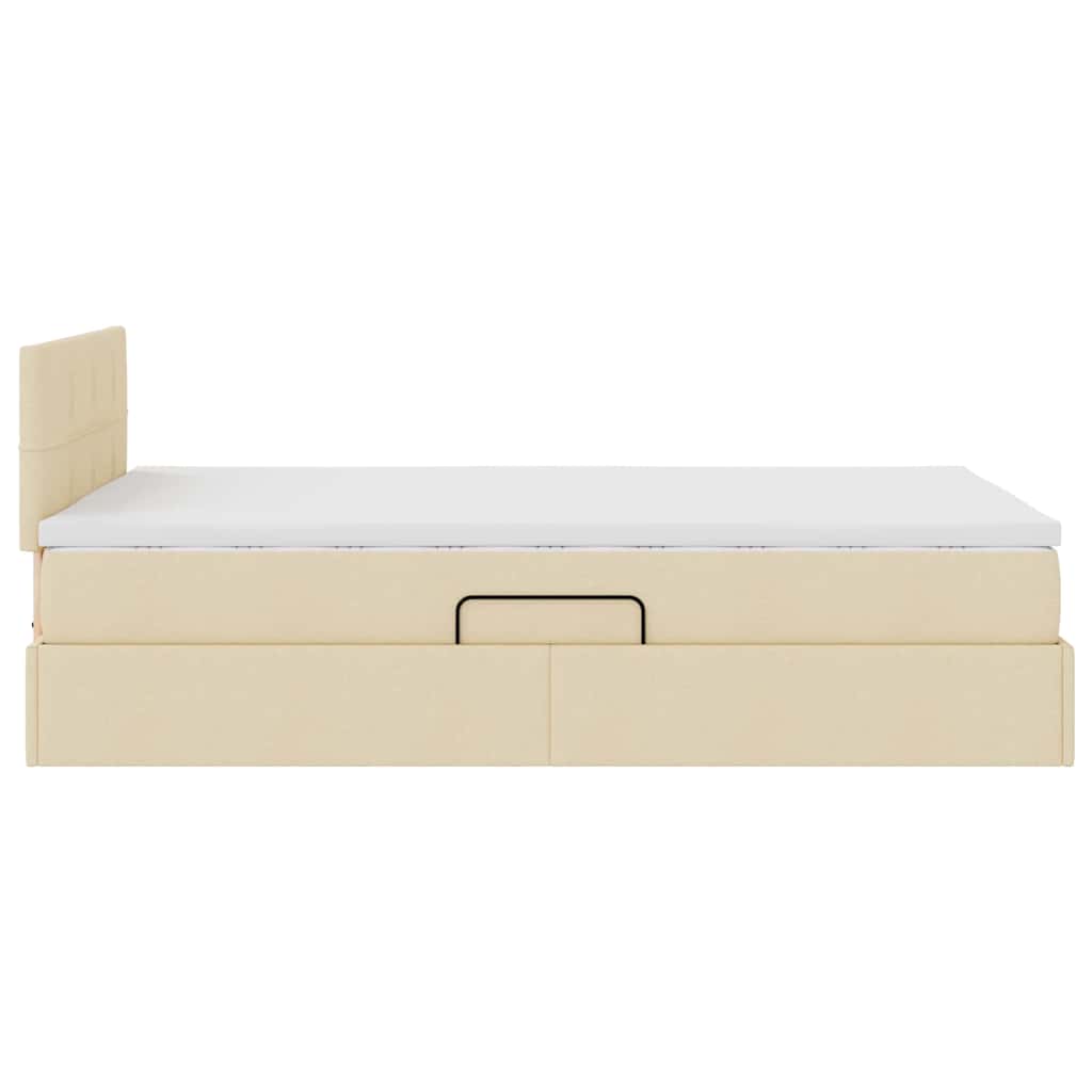 Lit avec rangement et matelas avec matelas Crème 120 x 200 cm - XIOS