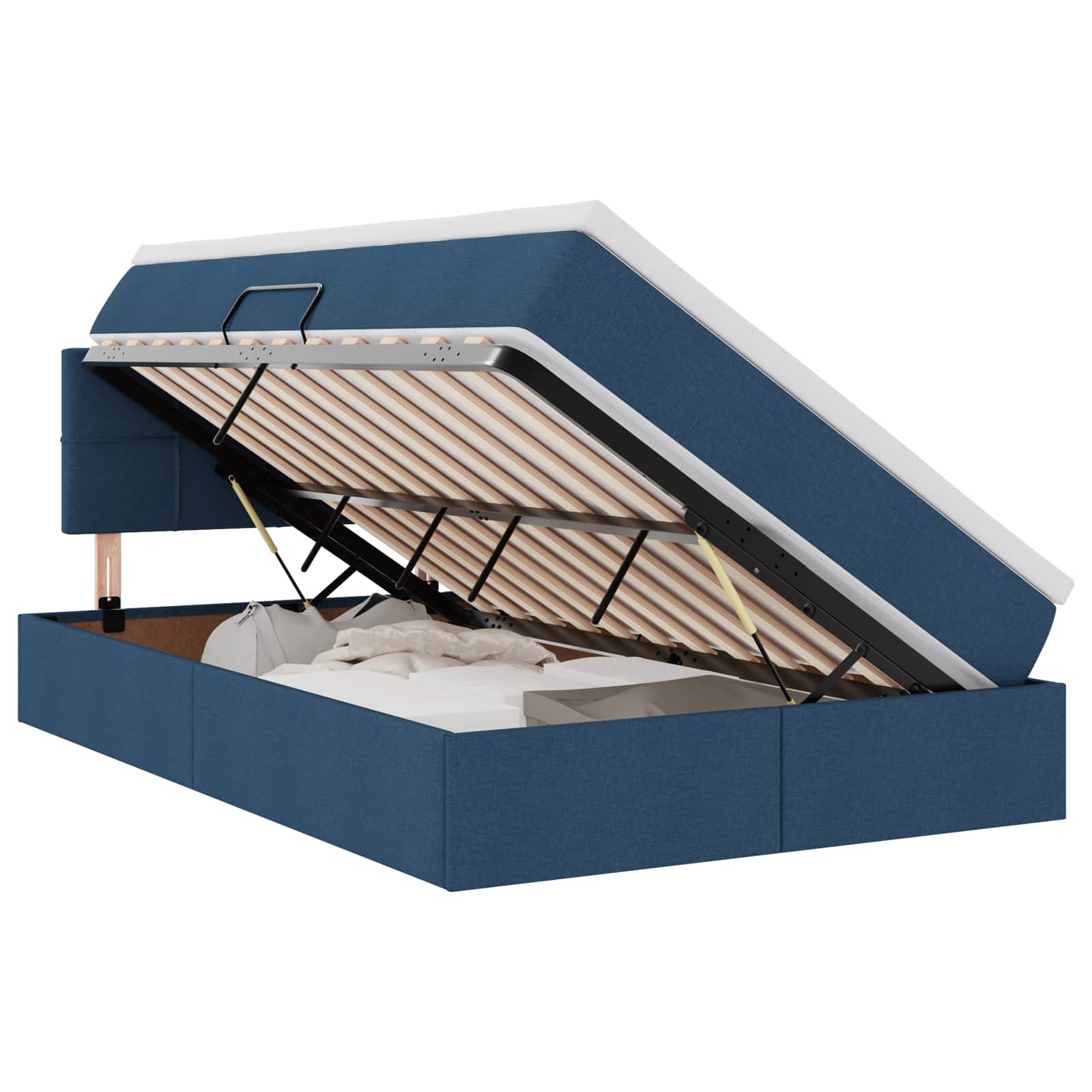 Lit avec rangement et matelas avec matelas Bleu 120 x 200 cm - XIOS