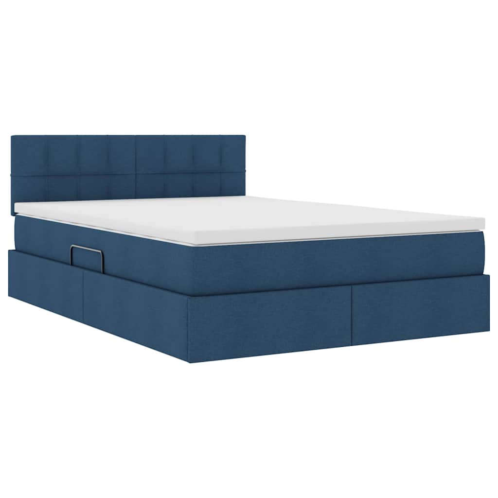 Lit avec rangement et matelas avec matelas Bleu 120 x 200 cm - XIOS