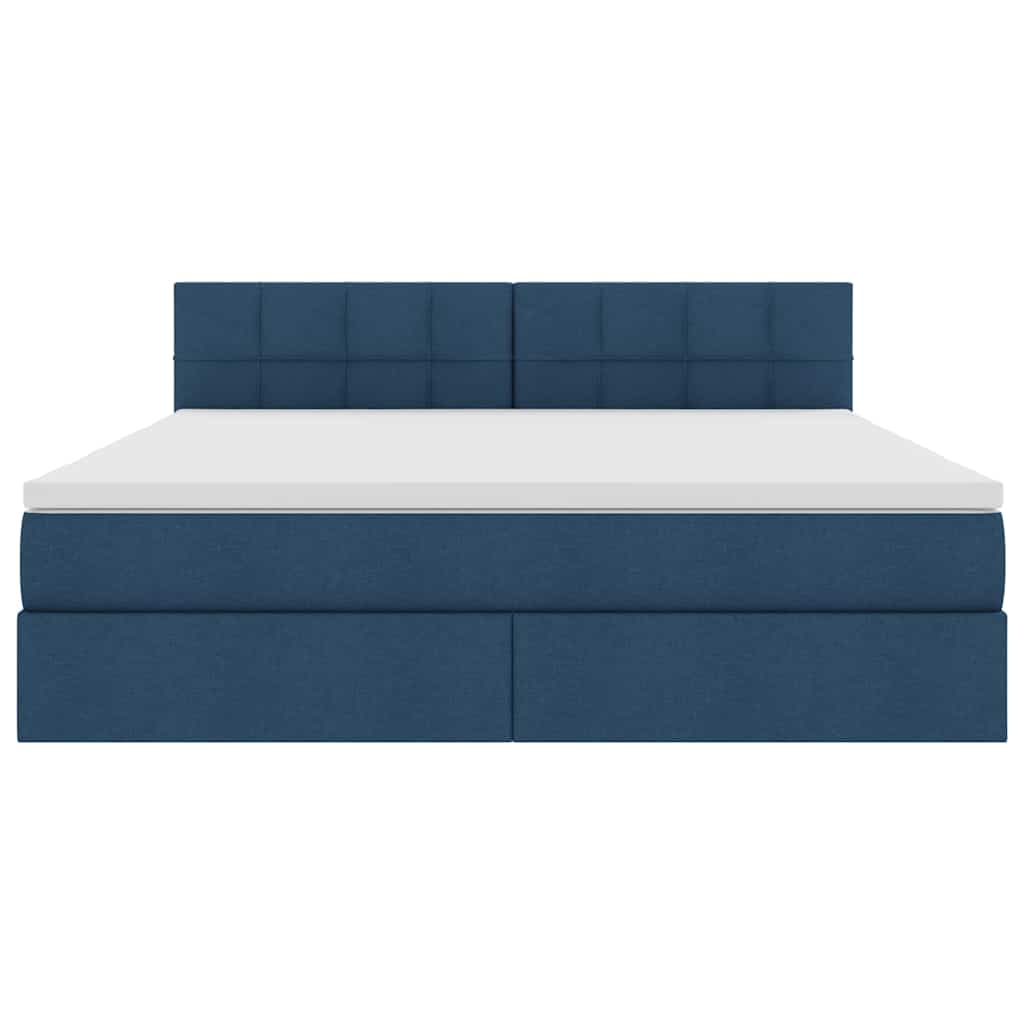 Lit avec rangement et matelas avec matelas Bleu 160 x 200 cm - XIOS