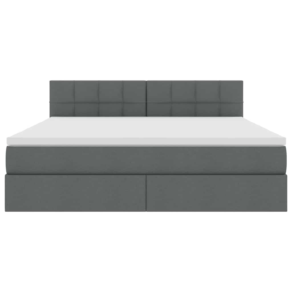Lit avec rangement et matelas Gris foncé 180 x 200 cm - XIOS