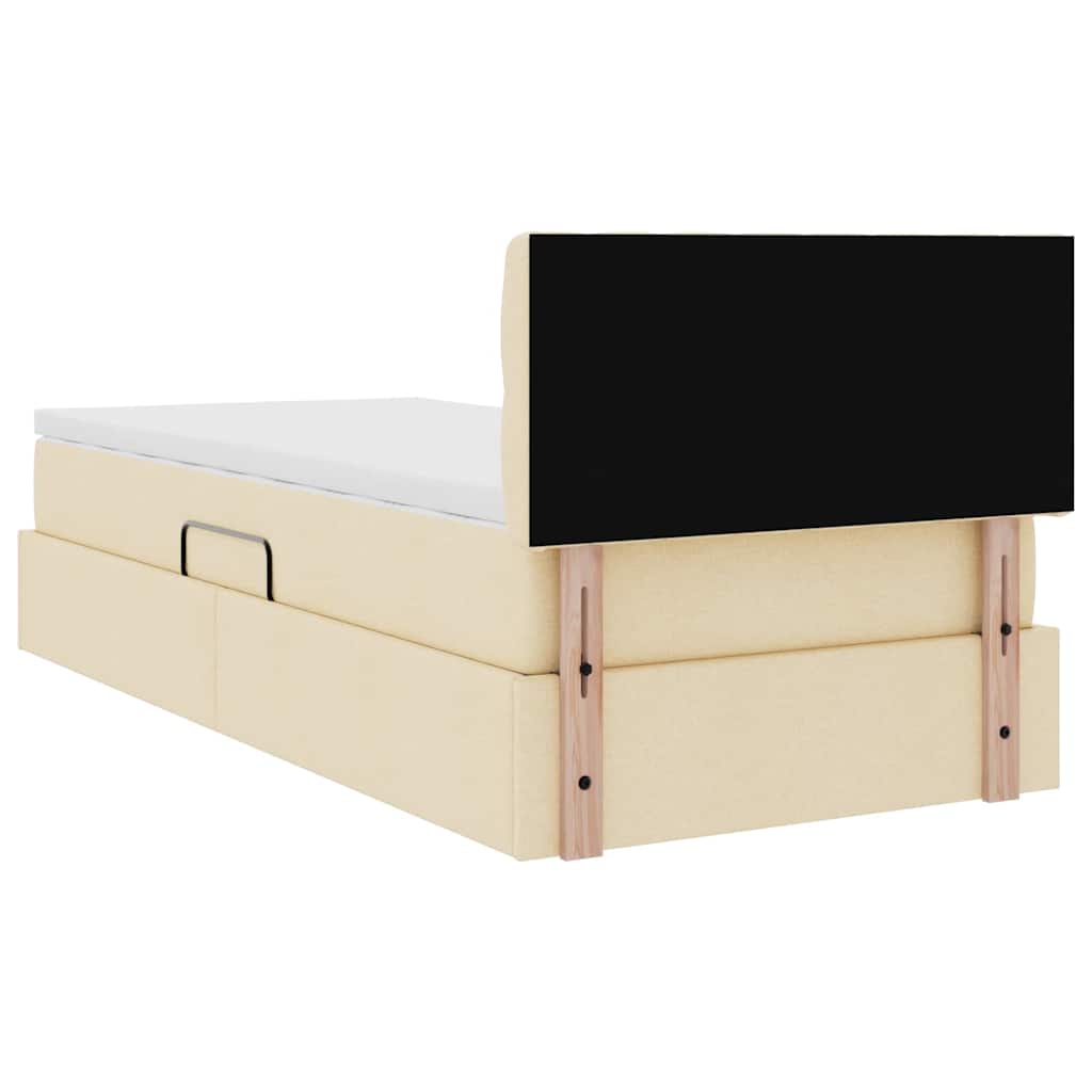 Lit avec rangement et matelas avec matelas Crème 90 x 190 cm - XIOS