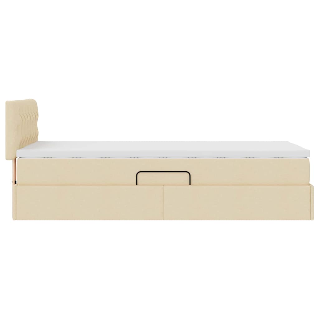 Lit avec rangement et matelas avec matelas Crème 90 x 190 cm - XIOS