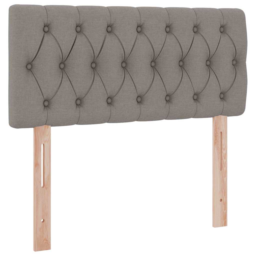 Lit avec rangement et matelas Taupe 90 x 200 cm Velours - XIOS