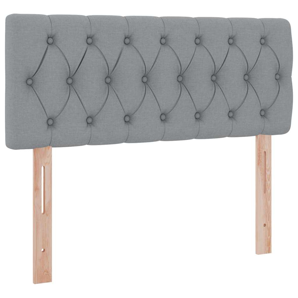 Lit avec rangement et matelas Gris clair 120 x 200 cm Velours - XIOS