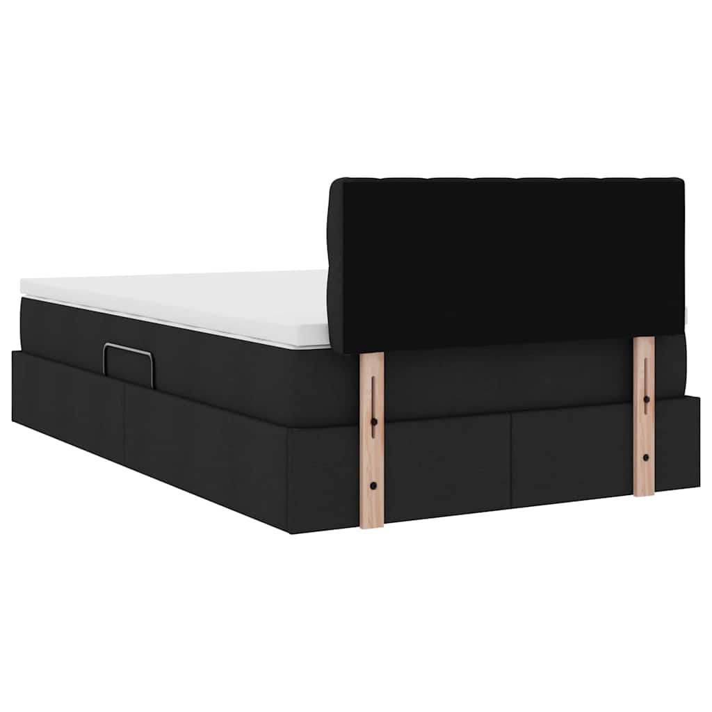 Lit avec rangement et matelas avec matelas Noir 120 x 200 cm - XIOS