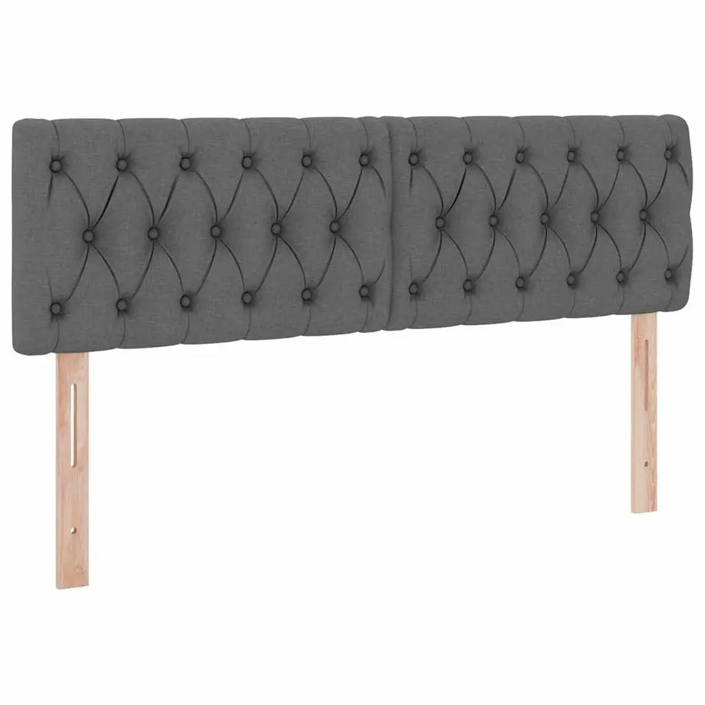 Lit avec rangement et matelas Gris foncé 140 x 200 cm Velours - XIOS
