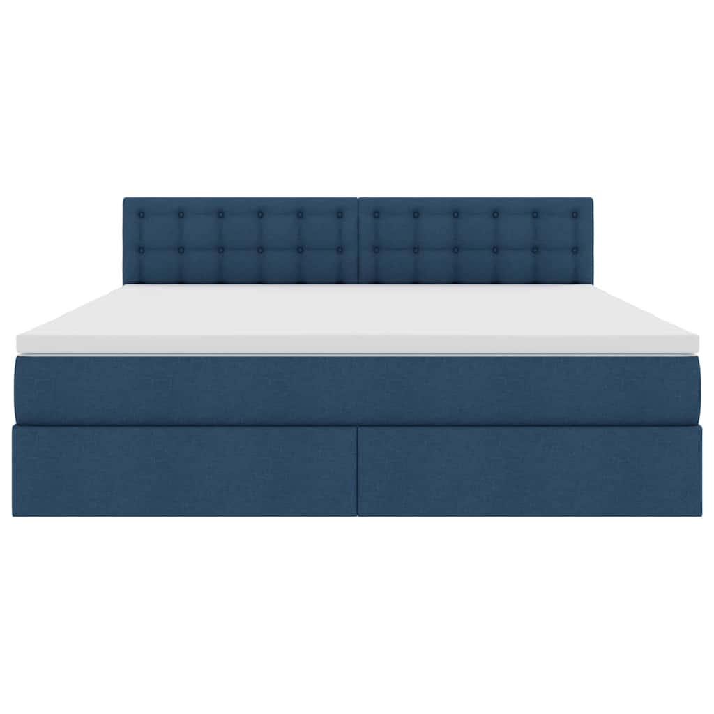 Lit avec rangement et matelas avec matelas Bleu 180 x 200 cm - XIOS