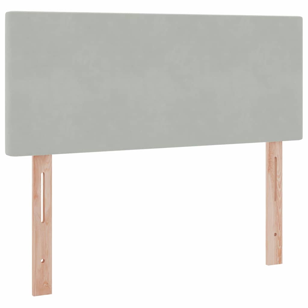 Lit de Rangement avec matelas Gris clair 120 x 190 cm Velours - XIOS