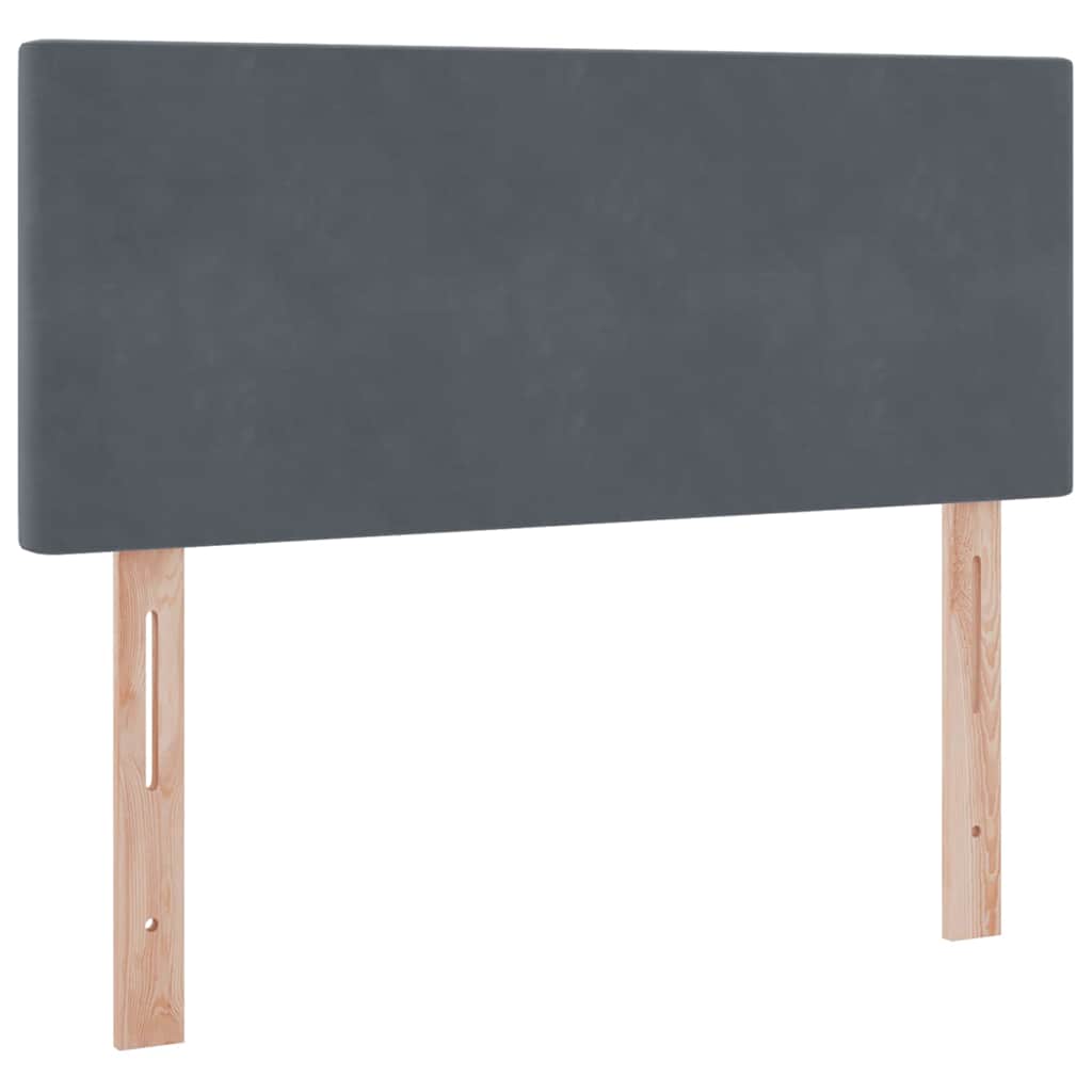 Lit de Rangement avec matelas Gris foncé 120 x 200 cm Velours - XIOS