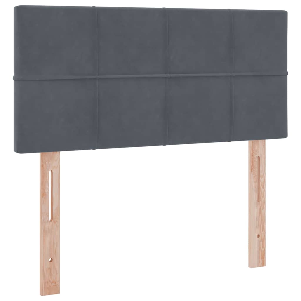 Lit de Rangement avec matelas Gris foncé 90 x 190 cm Velours - XIOS