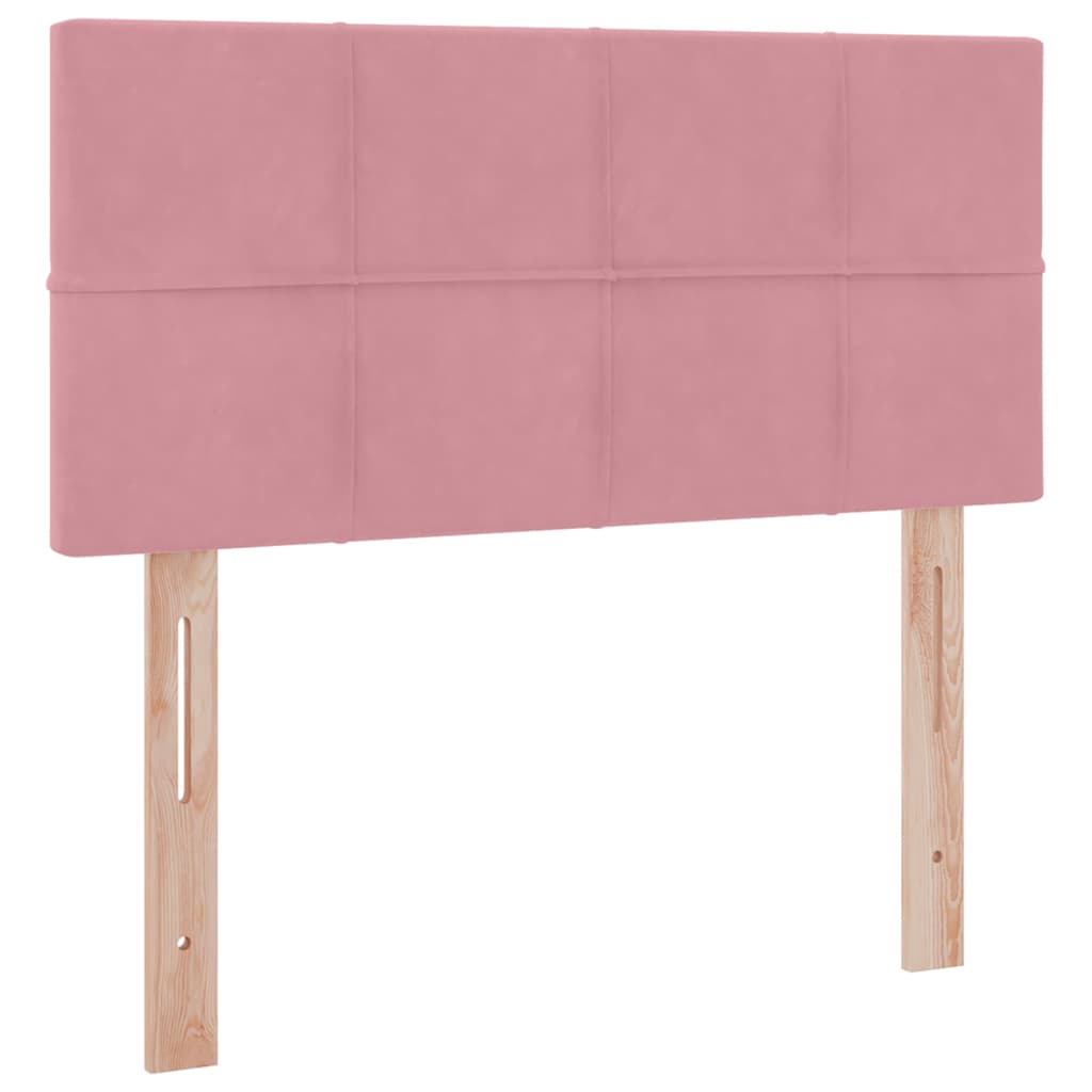 Lit de Rangement avec tête de lit Rose 100 x 200 cm Velours