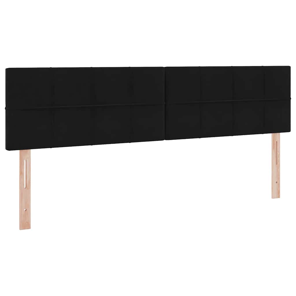 Lit de Rangement avec matelas Noir 160 x 200 cm Velours - XIOS