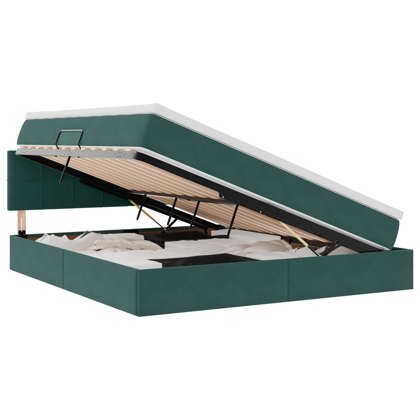 Lit de Rangement avec matelas Vert foncé 180 x 200 cm Velours - XIOS