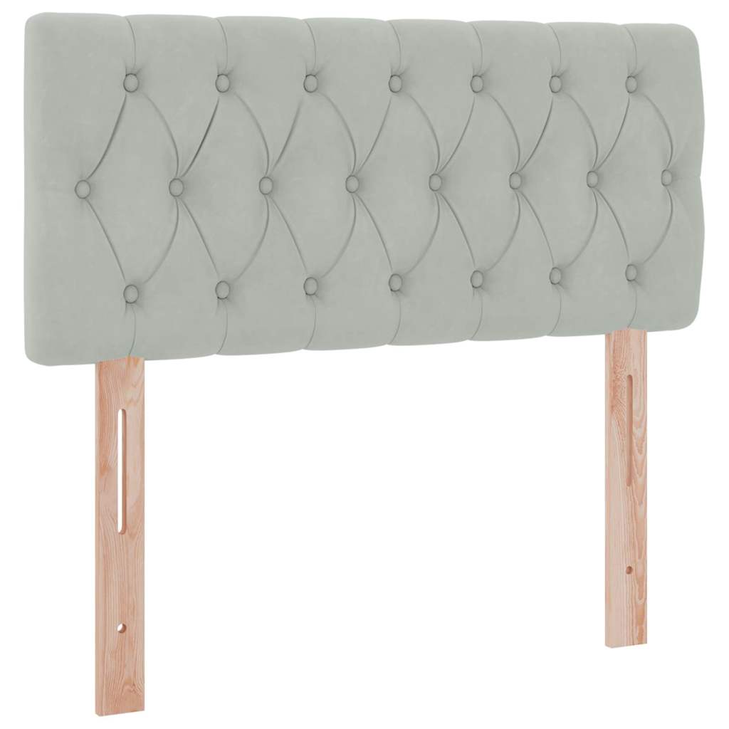 Lit de Rangement Gris clair 100 x 200 cm Velours
