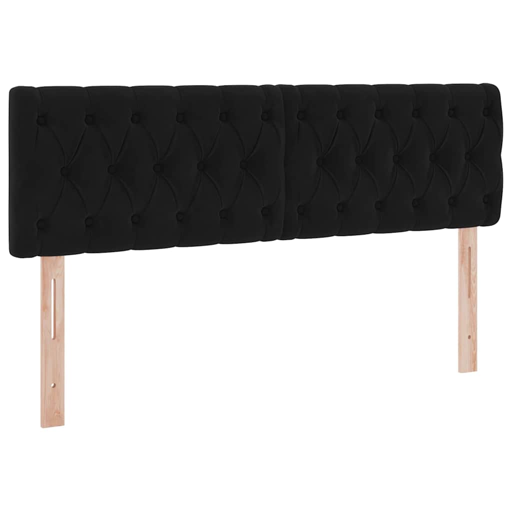 Lit de Rangement avec matelas Noir 140 x 190 cm Velours - XIOS