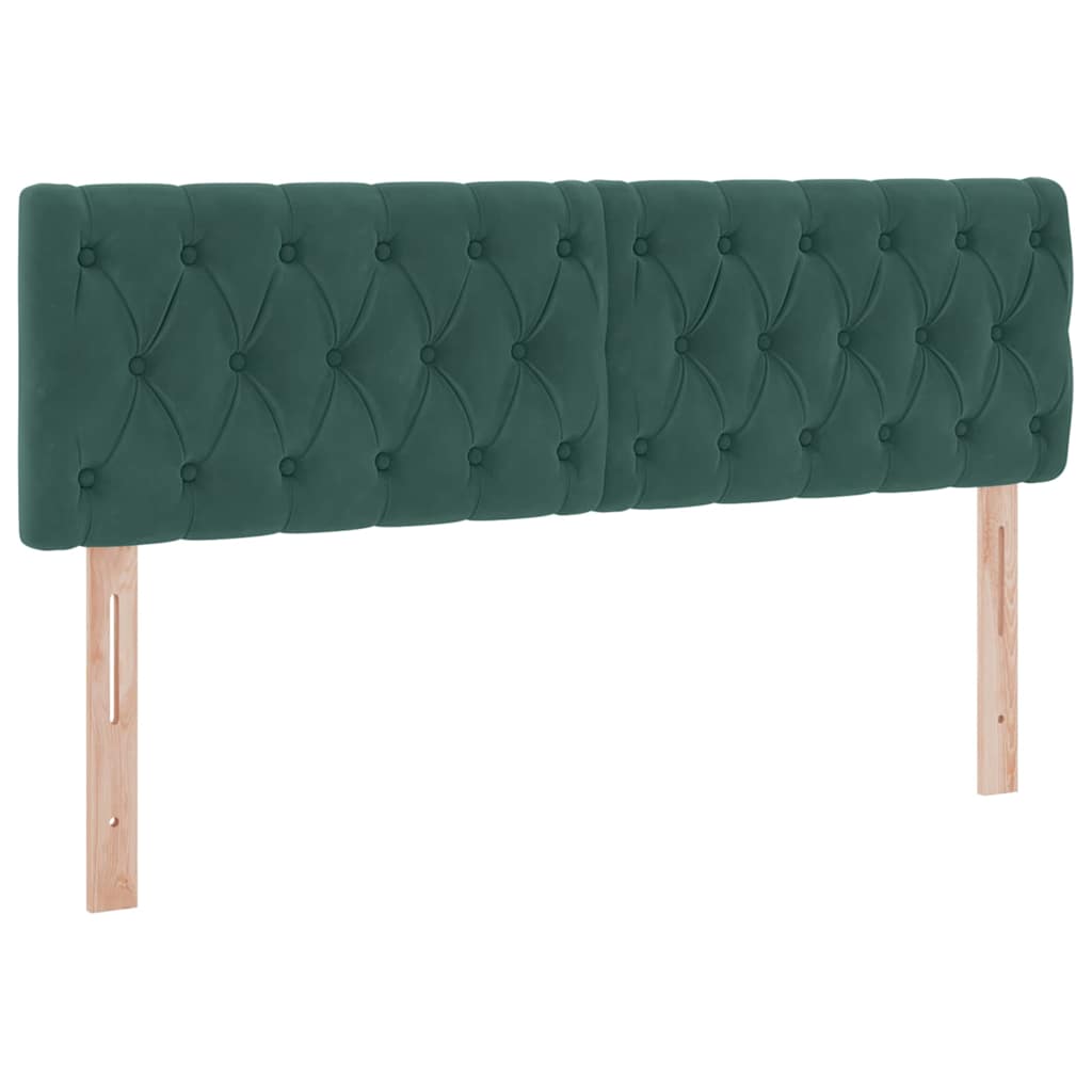 Lit de Rangement avec matelas Vert foncé 140 x 190 cm Velours - XIOS