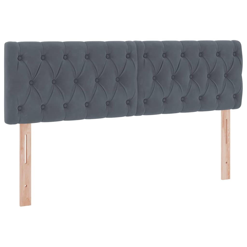 Lit de Rangement avec matelas Gris foncé 140 x 200 cm Velours - XIOS