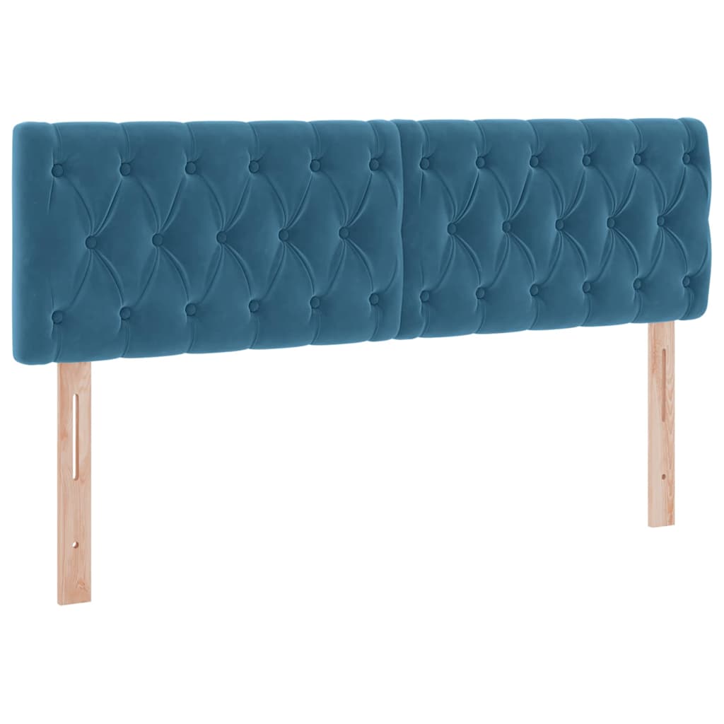 Lit de Rangement avec matelas Bleu foncé 140 x 200 cm Velours - XIOS