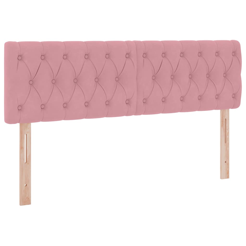 Lit de Rangement avec matelas Rose 140 x 200 cm Velours - XIOS